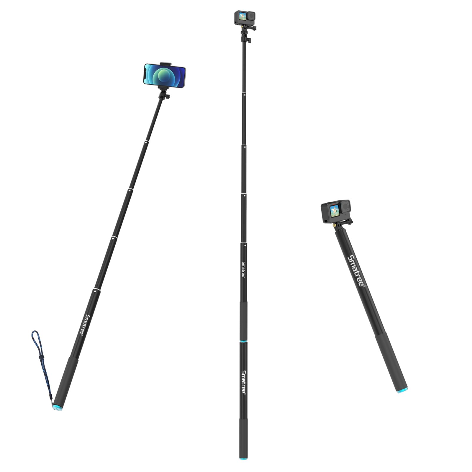 Ultimate 86.6" Multi-Camera Selfie Stick